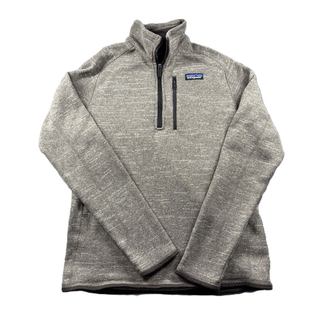 Patagonia Men Better Sweater 1/4-Zip Fleece Pullover Shirt Preppy Brown Medium